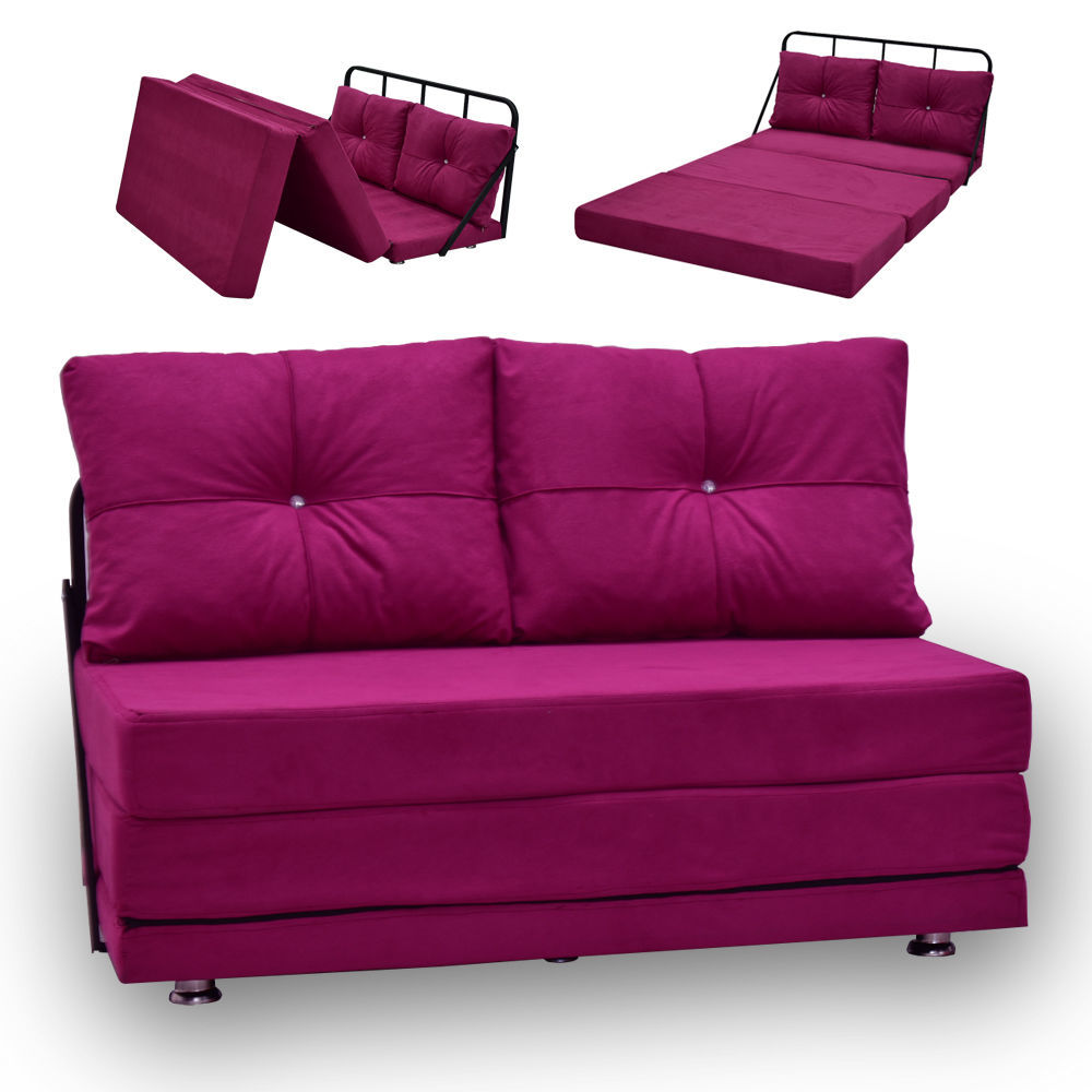 Meta Seryat İkili Koltuk Mürdüm (Yatak Olma Özelliğine